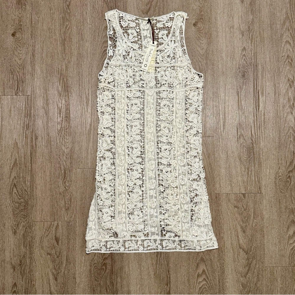 Ivory Crochet Solitaire Swimsuit Cover NWT M